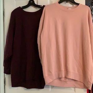 2 oversized aerie sweatshirts